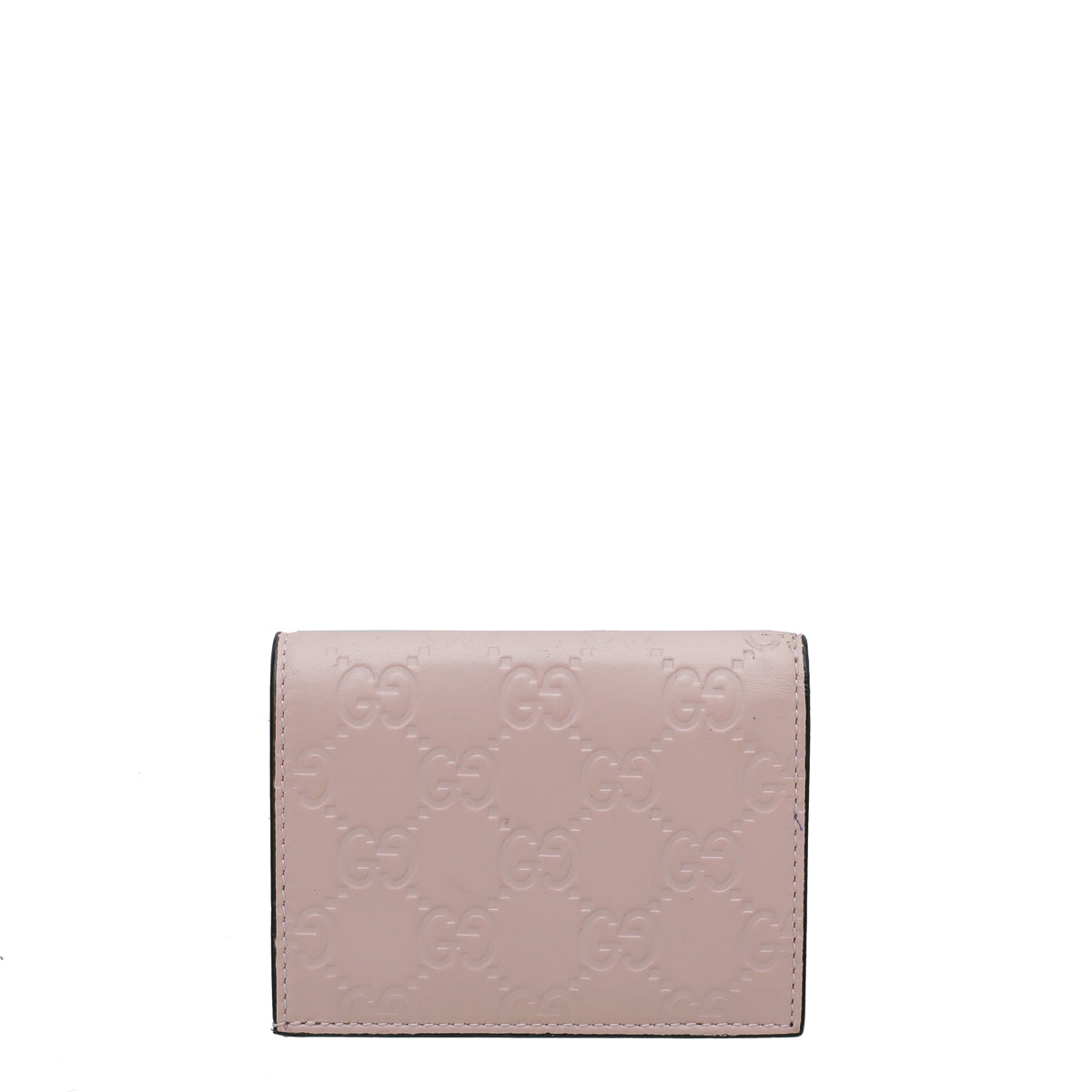 Gucci Pink GG Guccissima Cat Card Case Wallet-Gucci-THE CLOSET