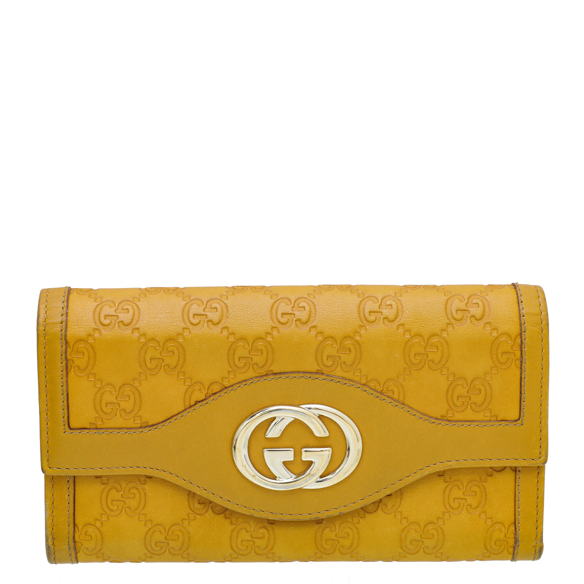 Gucci Yellow Guccissima Sukey Continental Wallet-Gucci-THE CLOSET