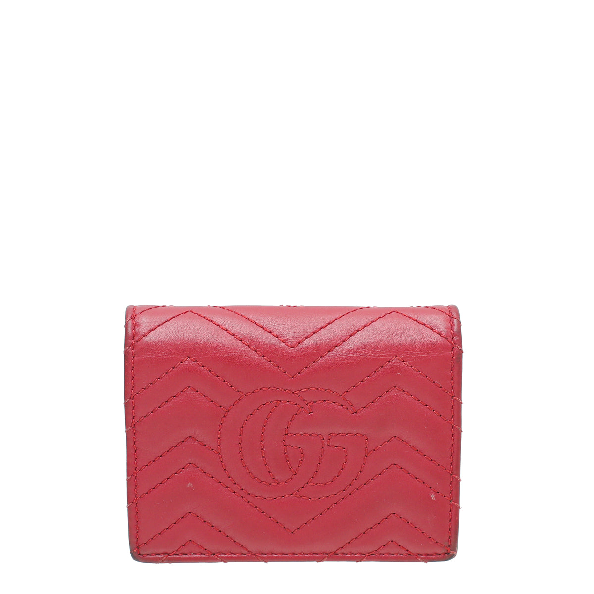 Gucci Red GG Marmont Card Case-Gucci-THE CLOSET
