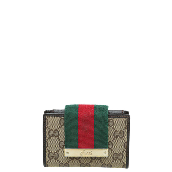 Gucci Bicolor GG Web Small Wallet
