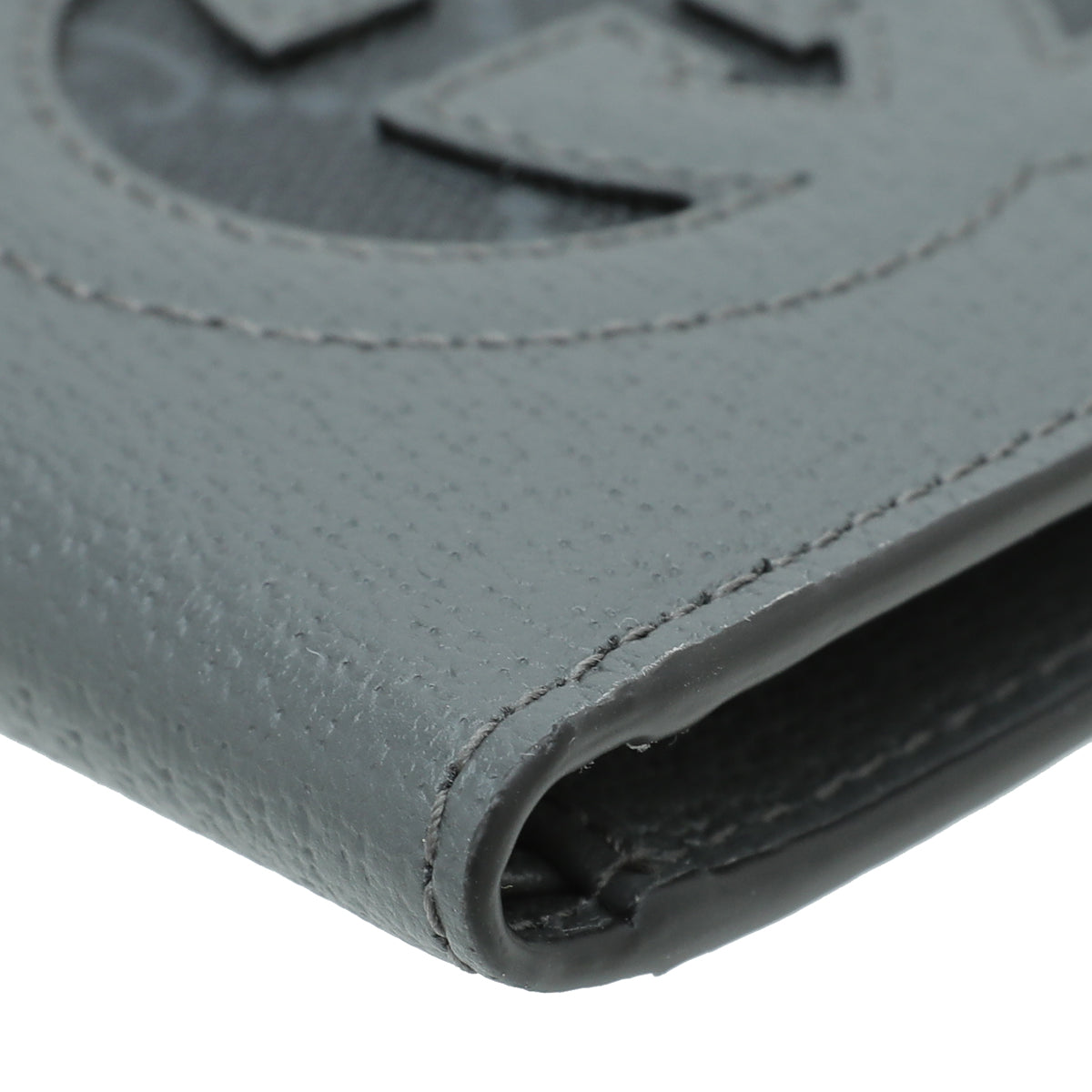 Gucci Dark Grey Cut-Out Interlocking G Wallet