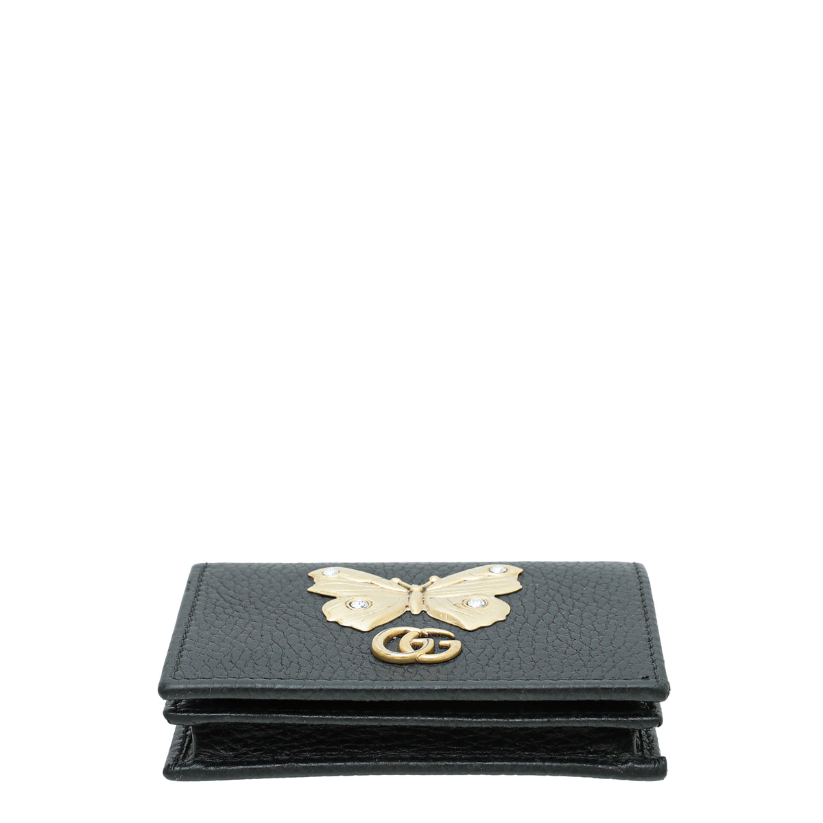 Gucci Black GG Marmont Butterfly Card Case - Main Image