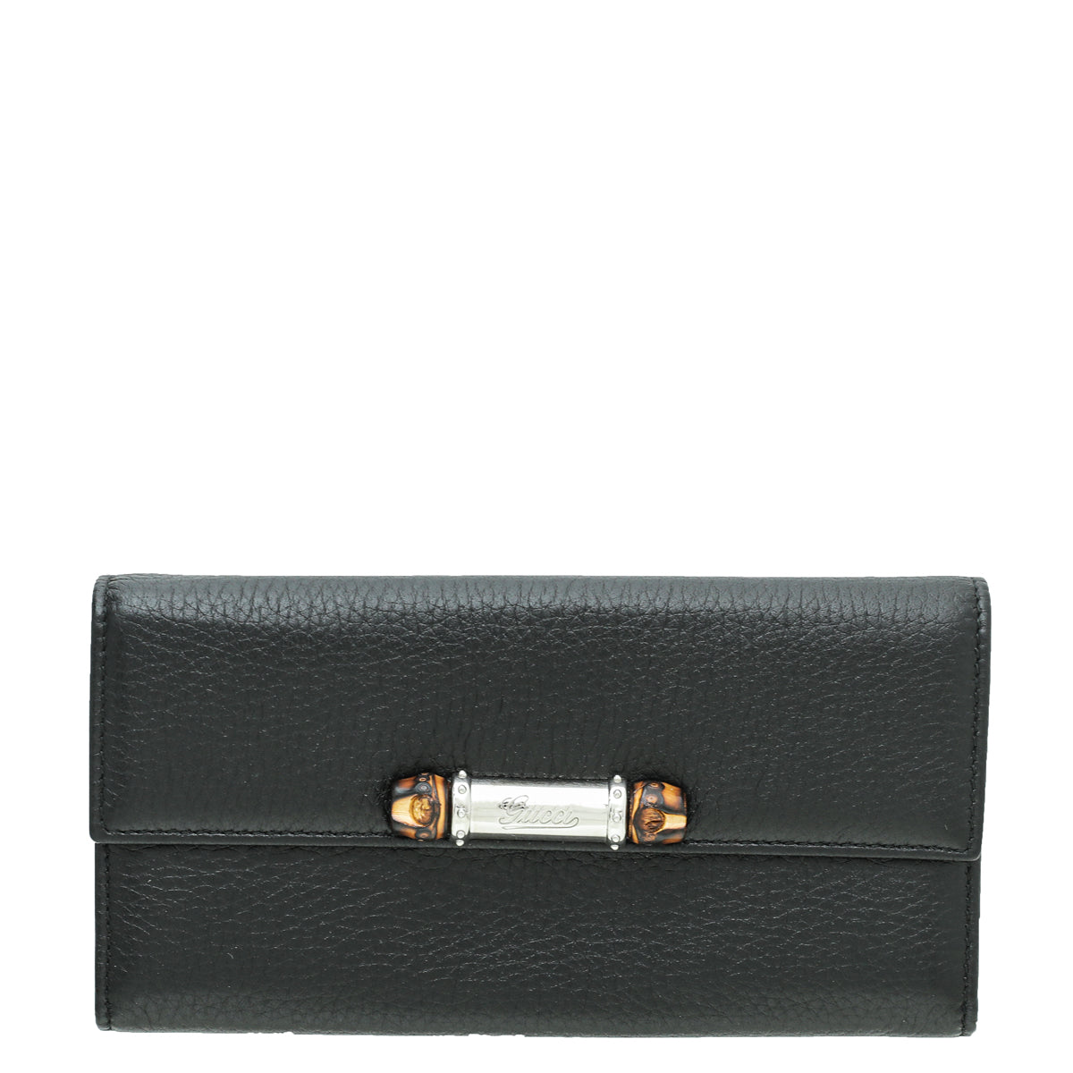 Gucci Black Bamboo Continental Wallet-Gucci-THE CLOSET
