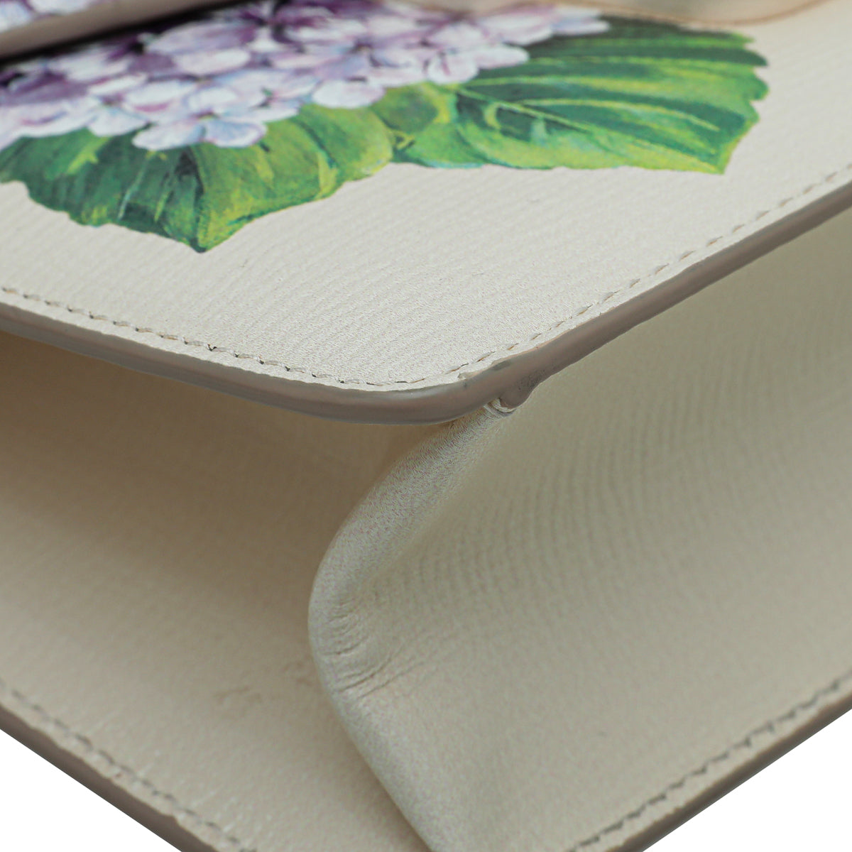 Dolce & Gabbana Cream Lucia Hydrangea Print Flap Bag – THE CLOSET