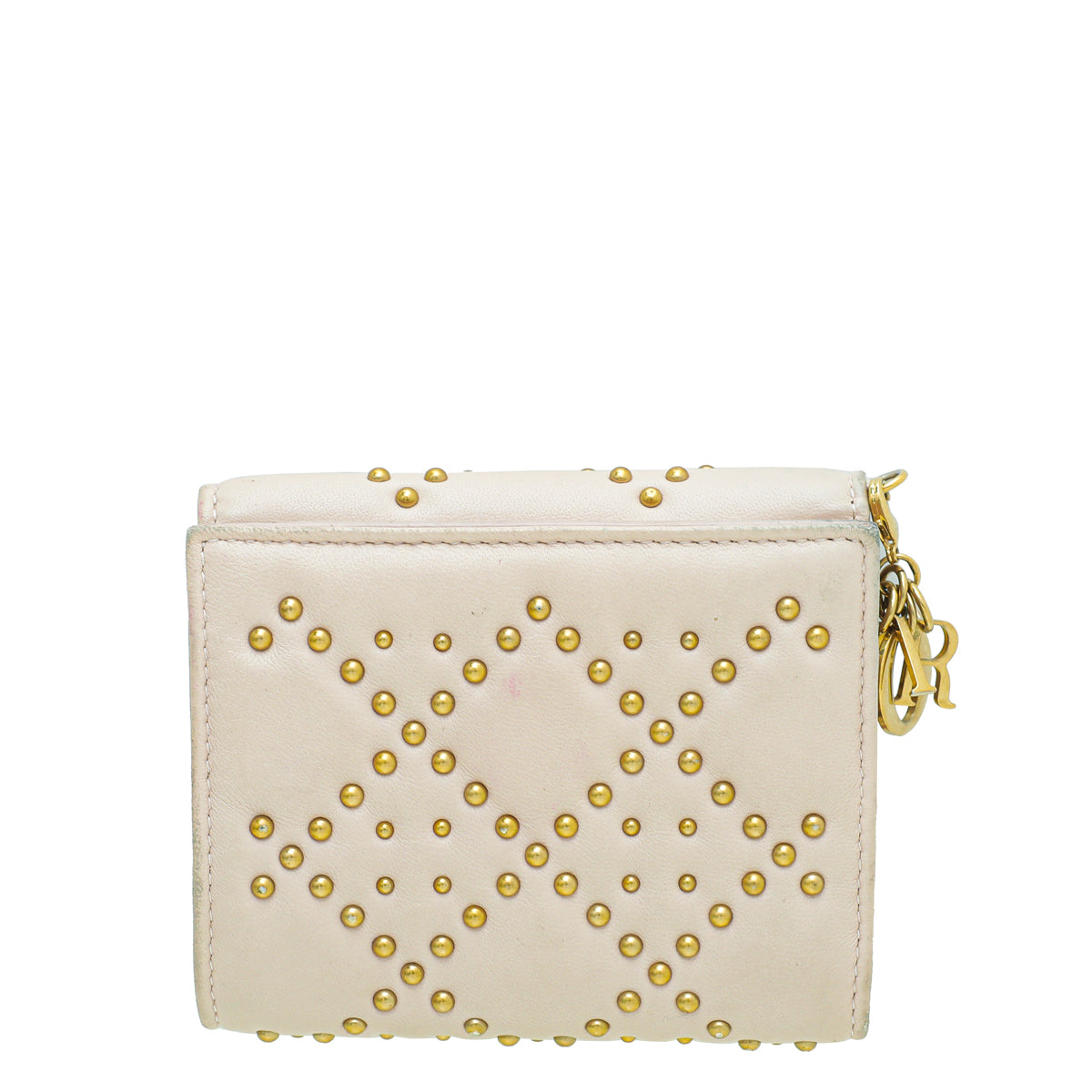 Christian Dior Light Pink Lady Dior Studded Wallet-Christian Dior-THE CLOSET