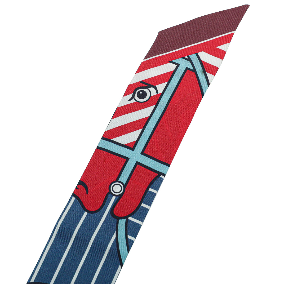 Hermes Tricolor Horse Print Twilly-Hermes-THE CLOSET