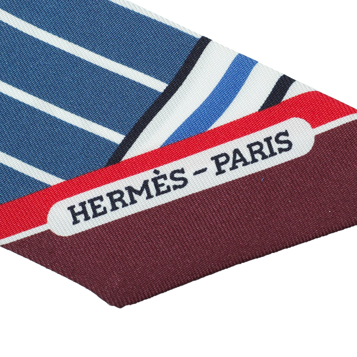 Hermes Tricolor Horse Print Twilly