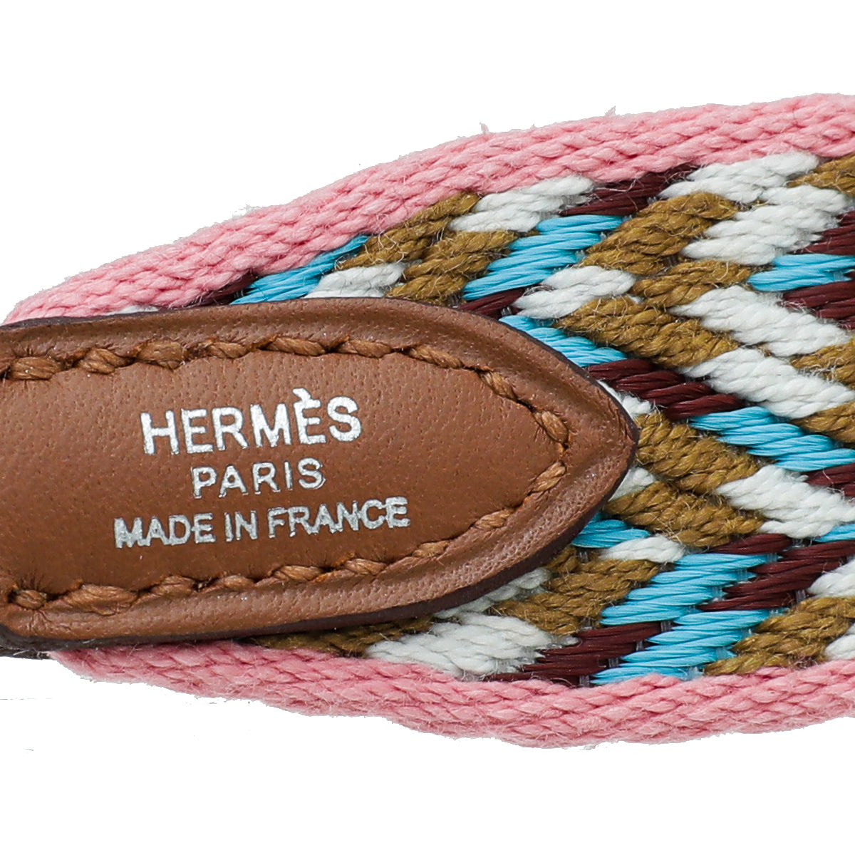 Hermes Rose d'Ete Multicolor Sangle Clave 25mm Bag Strap