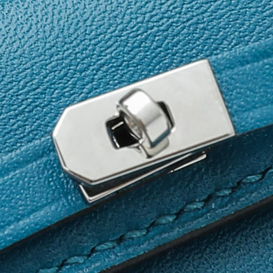 Hermes Blue Izmir Kelly Micro Twilly Bag Charm