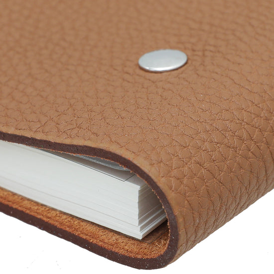 Rolled notebook HERMES leather Buffalo gold with 2 refills