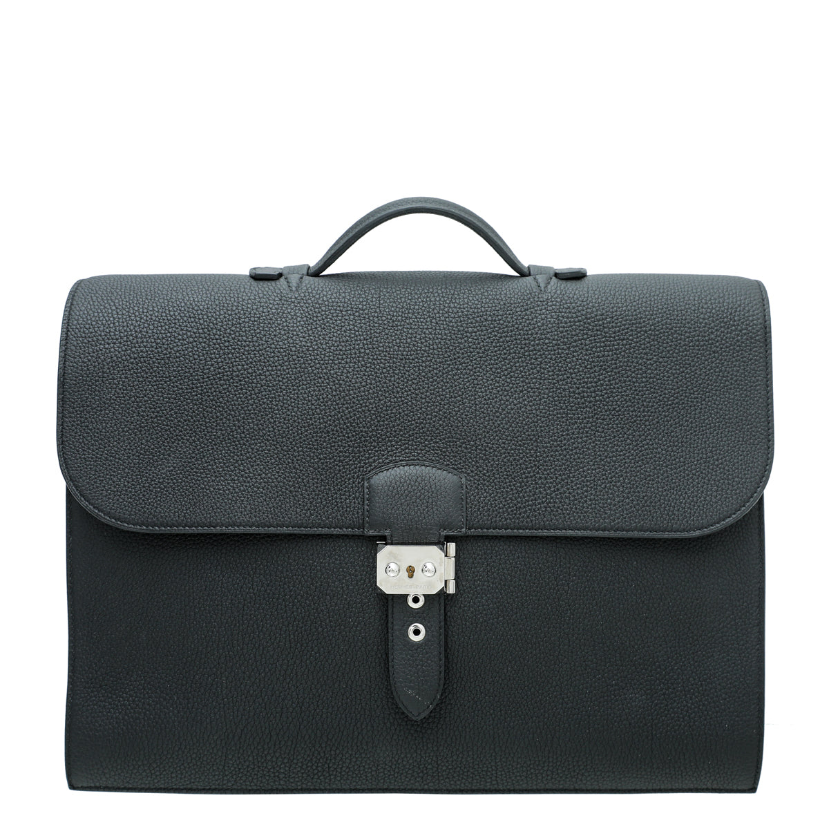 Hermes Noir Sac a Depeches 2 Messenger Bag-Hermes-THE CLOSET