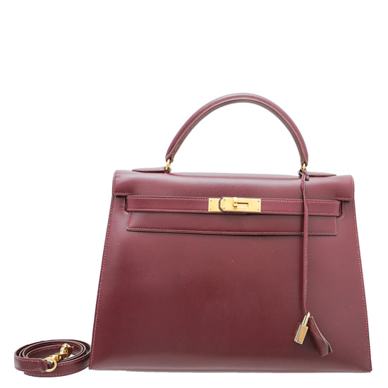 Hermes Birkin Sellier Bag Rouge H Box Calf With Gold Hardware 25 Auction