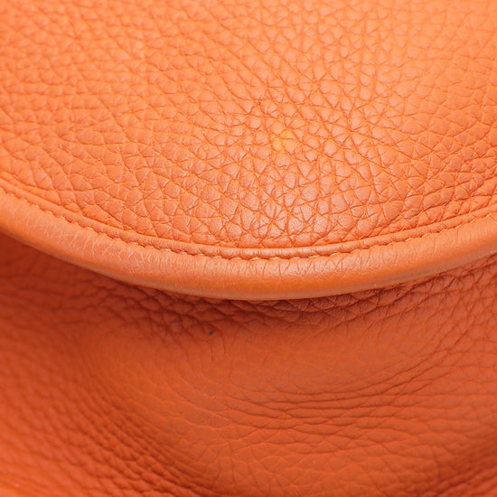 Hermes Orange Togo Leather Evelyne I GM Bag Hermes