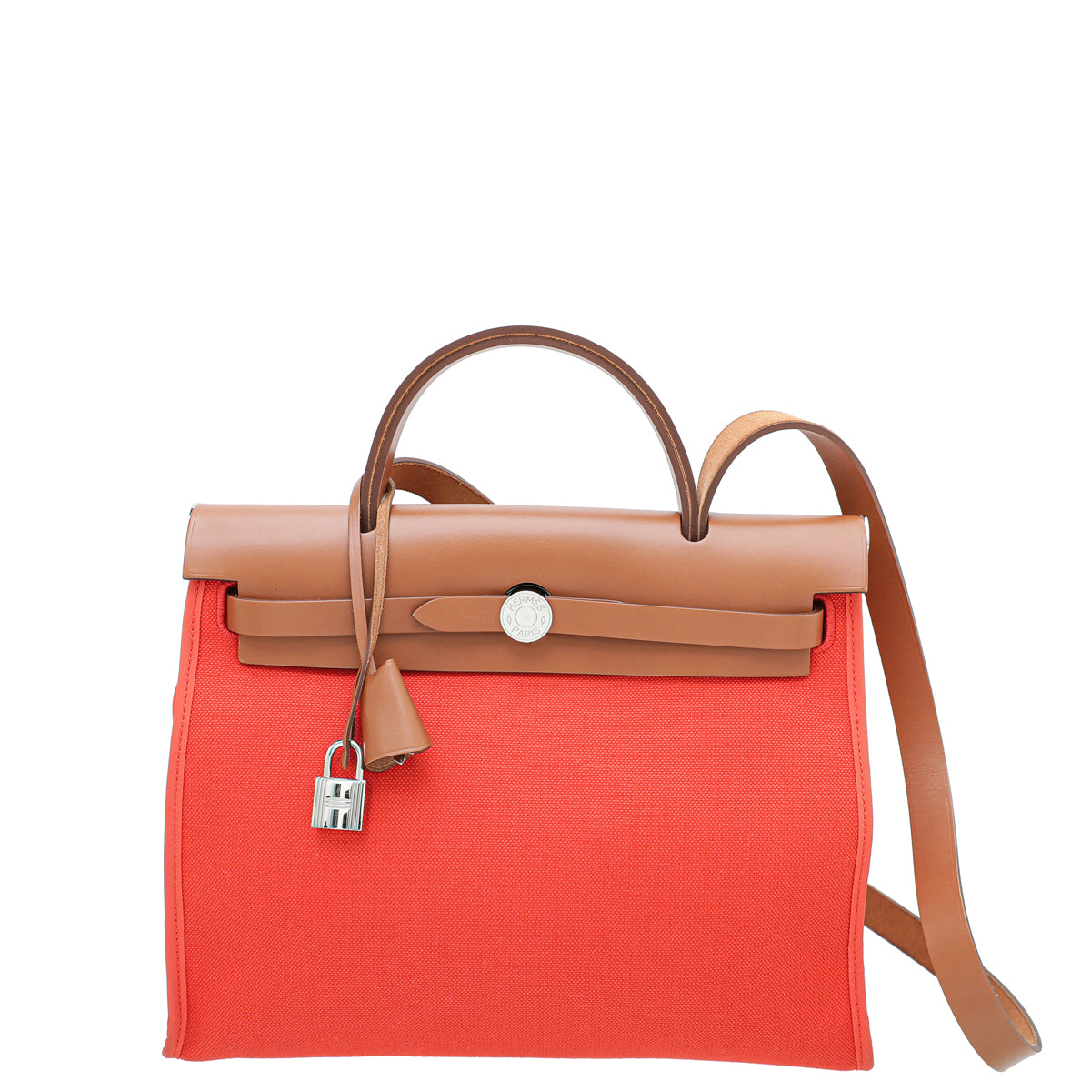 Hermes Bicolor Herbag PM Vache Hunter Toile Bag-Hermes-THE CLOSET