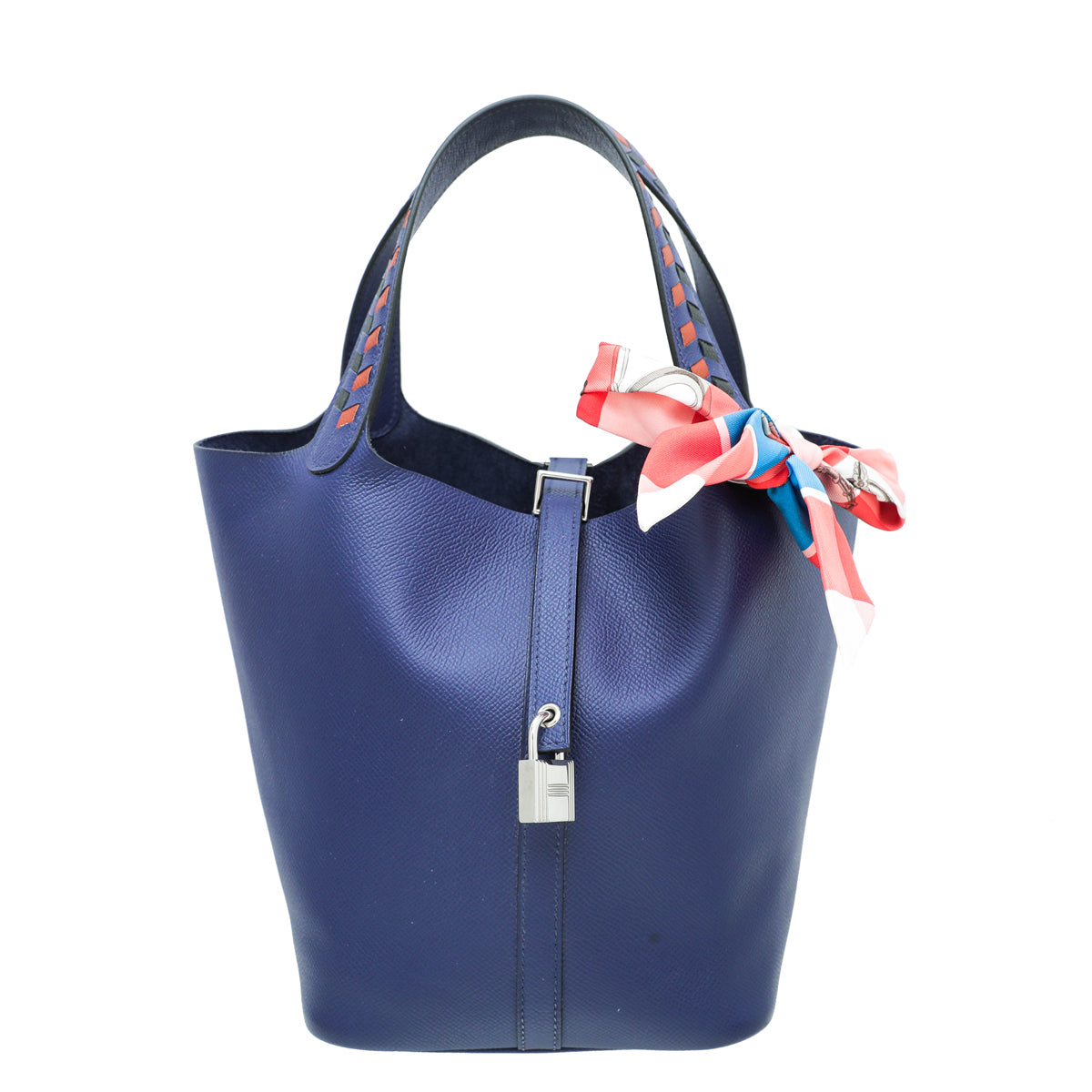 Hermes Tricolo Picotin 22 Tressage De Cuir MM Bag W/ Twilly-Hermes-THE CLOSET