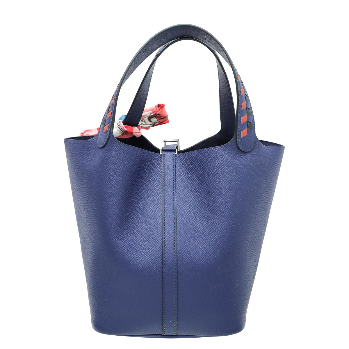 Hermes Tricolo Picotin 22 Tressage De Cuir MM Bag W/ Twilly-Hermes-THE CLOSET