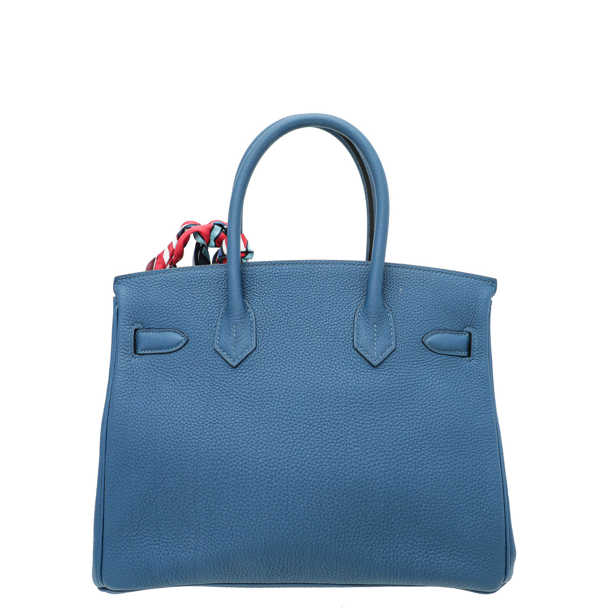 Hermes Blue De Galice Birkin 30 Bag w/Twilly-Hermes-THE CLOSET