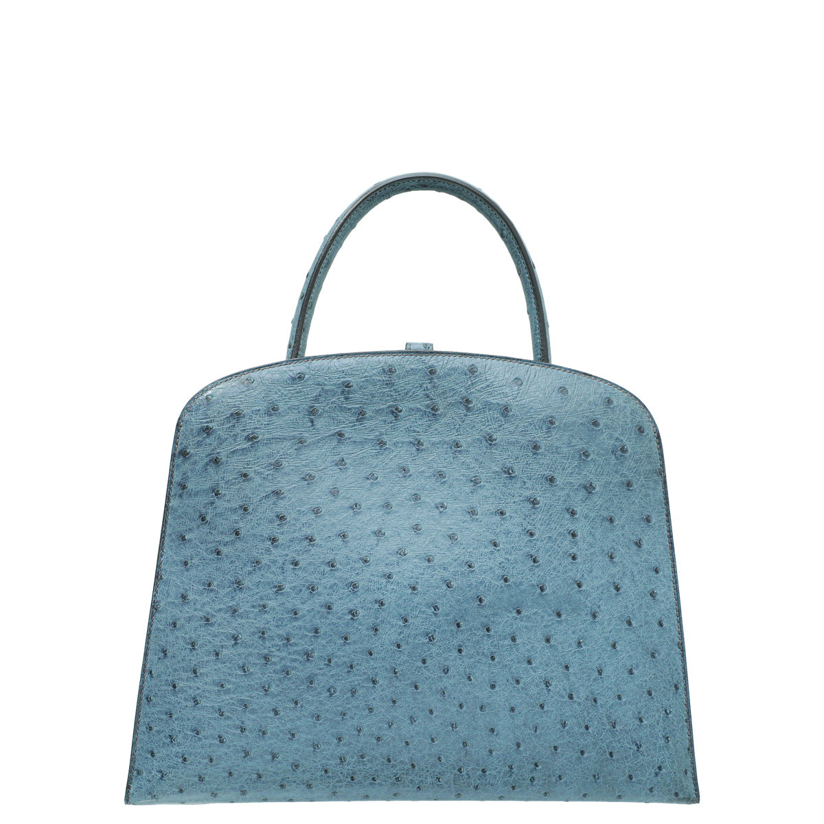 Hermes Blue Roy Ostrich Dalvy 30 Bag-Hermes-THE CLOSET