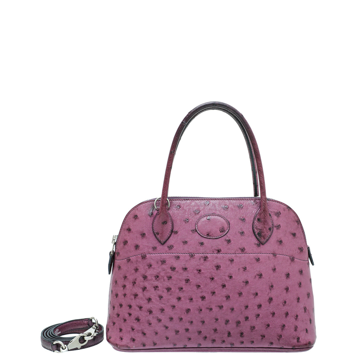 Hermes Violet Ostrich Bolide 25 Mini Bag-Hermes-THE CLOSET