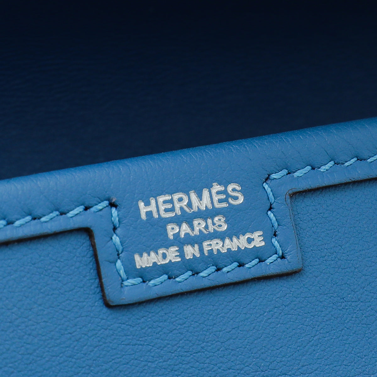 Hermes Bleu Brighton Jige Elan 29 Clutch