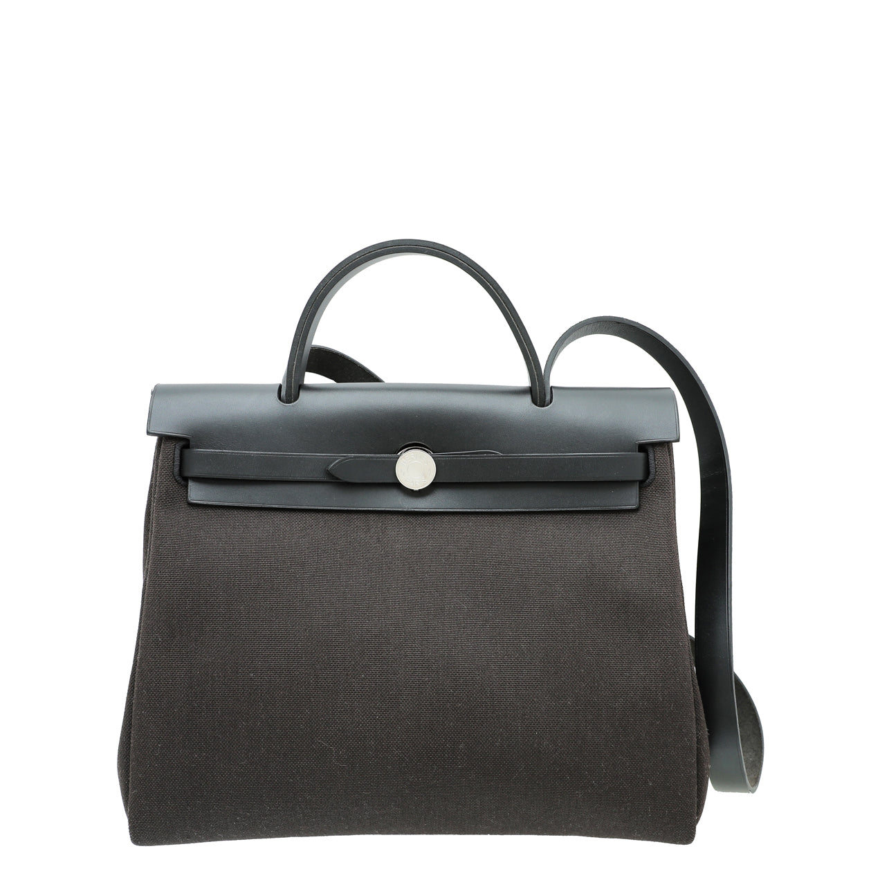 Hermes Bicolor Herbag Zip Retourne PM Military Hunter Cowhide Bag-Hermes-THE CLOSET