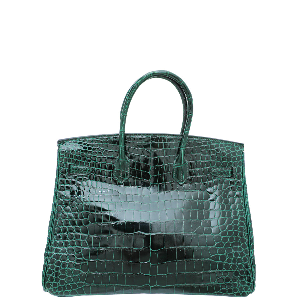 Hermes Vert Emerald Shiny Crocodile Porosus Birkin 35 Bag-Hermes-THE CLOSET