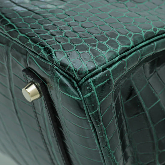 SACLÀB - The Hermès Birkin 35 Crocodile Porosus Vert Emeraude made