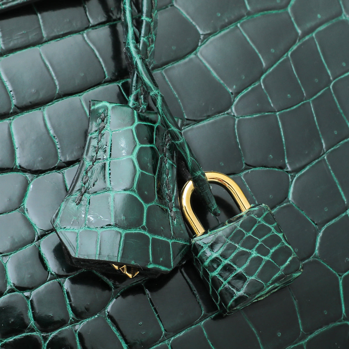 Hermès Birkin 35 Crocodile Porosus Vert Emeraude