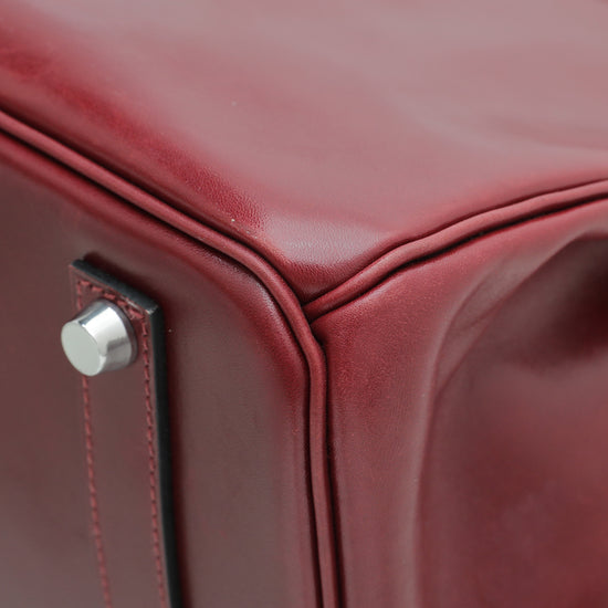 Sold at Auction: Hermes Rouge Garance Red Birkin Bag 35 cm Purse Handbag w/  Box