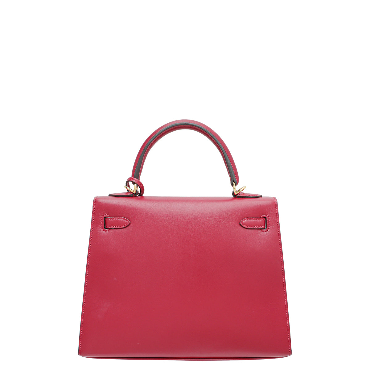 Hermes Red 25 Sellier Kelly Box Bag-Hermes-THE CLOSET