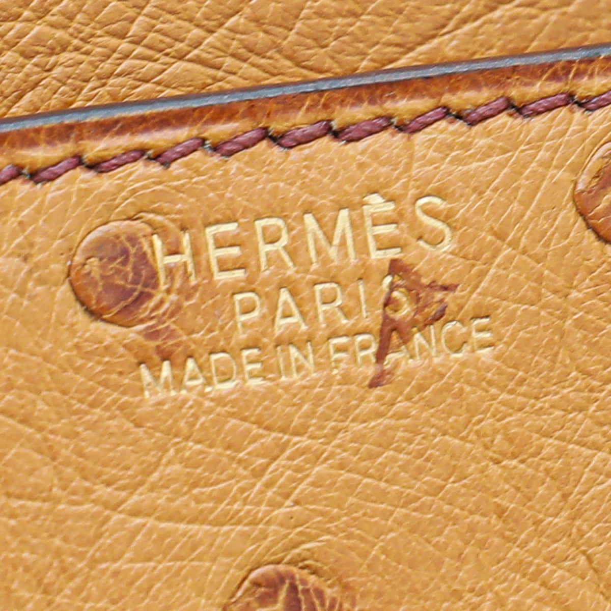 Hermes Saffron Ostrich Birkin 30 Bag