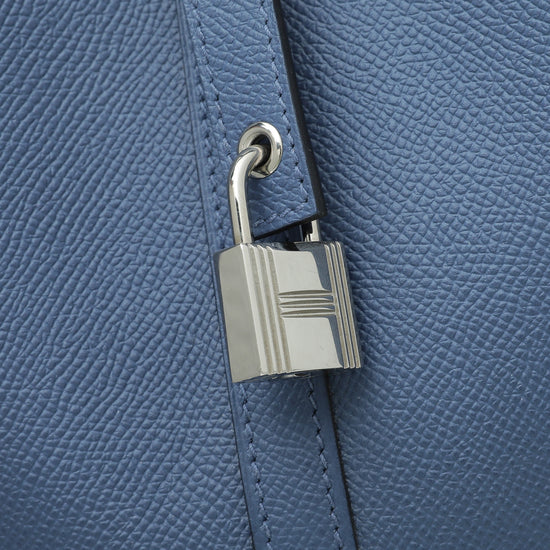 Hermes Picotin Lock Tressage De Cuir bag MM Magnolia/Blue saphir
