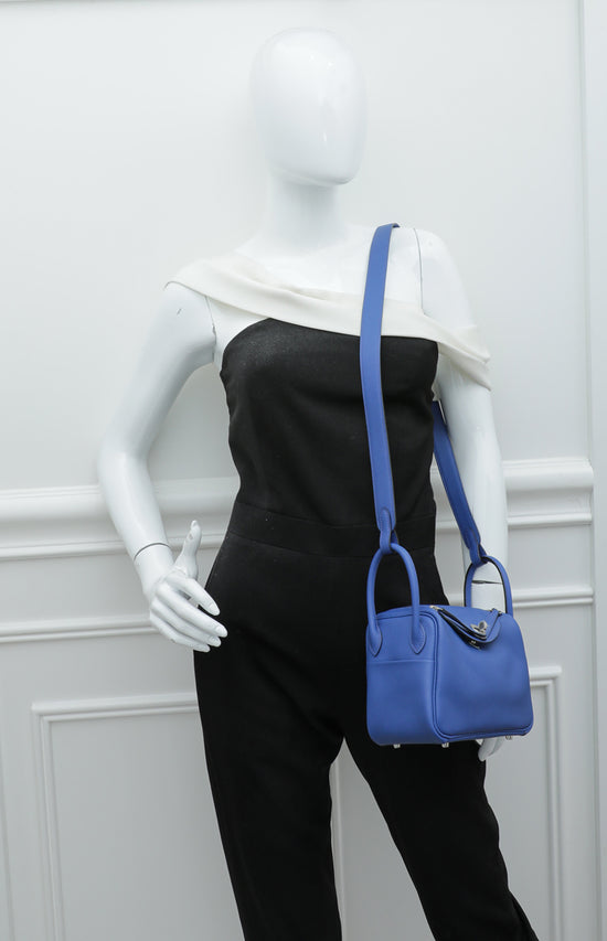 Hermès Blue 2022 Swift Mini Lindy 20