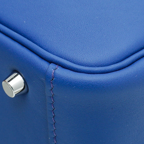Hermès Lindy Mini Taurillon Clémence Bleu Royal