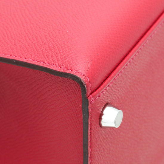 Hermes Rouge Casaque Kelly 28 Bag W/ Twilly