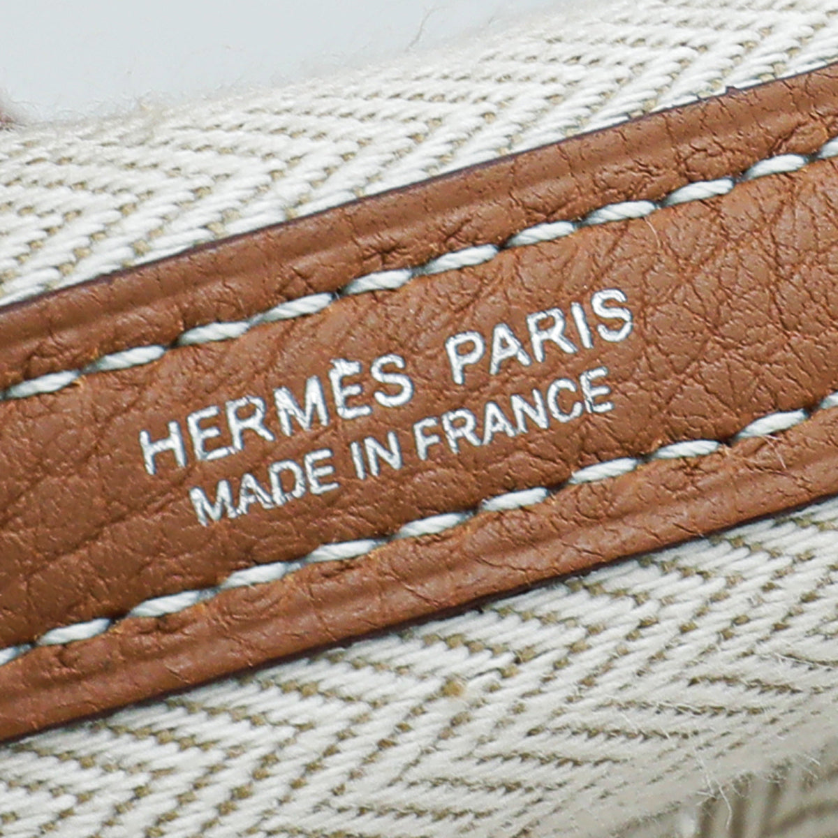 Hermes Garden Party bag 36/PM Trench/Gold Cotton canvas/Negonda leather  Silver hardware