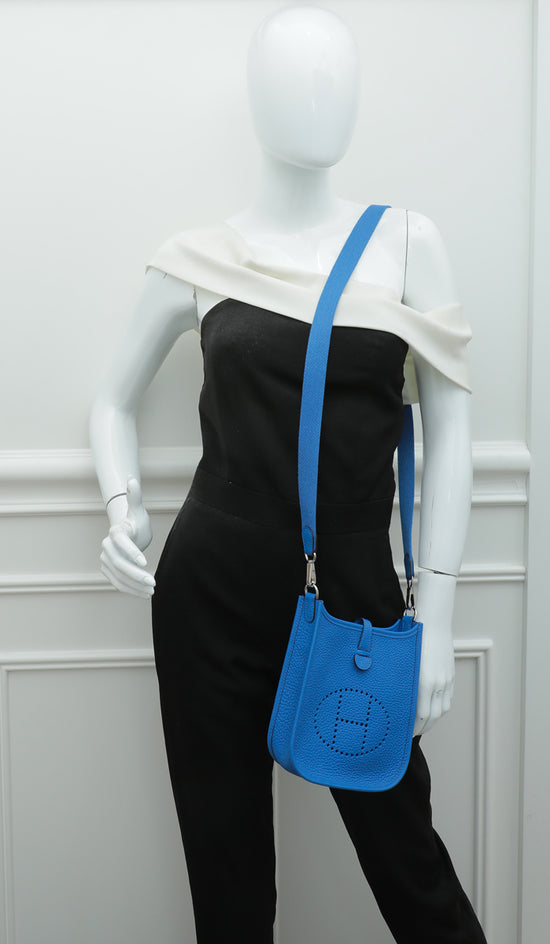 Hermes Electric Blue Clemence Evelyne TPM Bag – The Closet