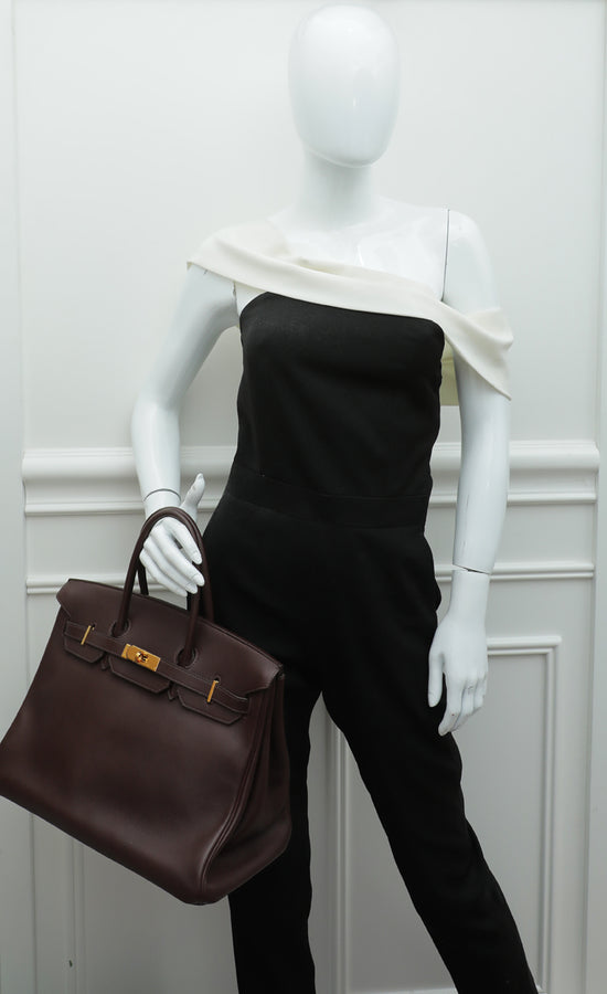 Hermes Bordeaux Swift Birkin 35 Bag – The Closet