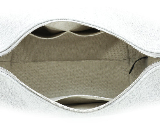 Hermès Large Wool Bride-A-Brac Travel Case - Grey Cosmetic Bags
