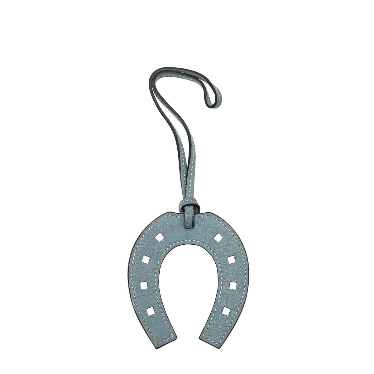 Hermes Bleu Lin Horse Shoe Paddock Bag Charm-Hermes-THE CLOSET