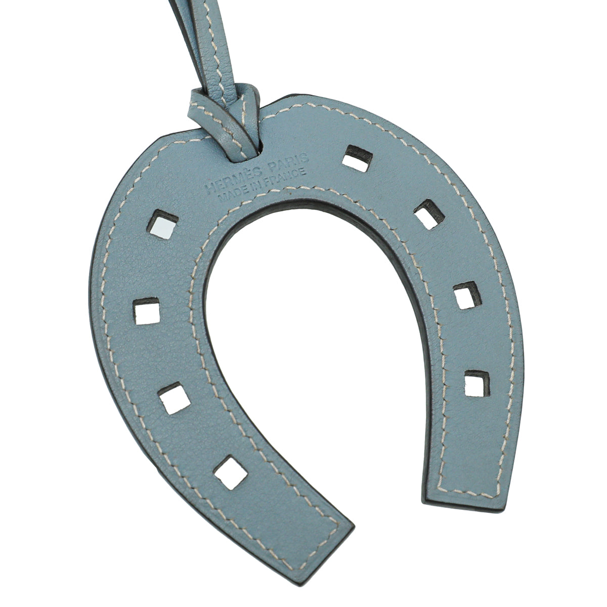 Hermes Bleu Lin Horse Shoe Paddock Bag Charm-Hermes-THE CLOSET