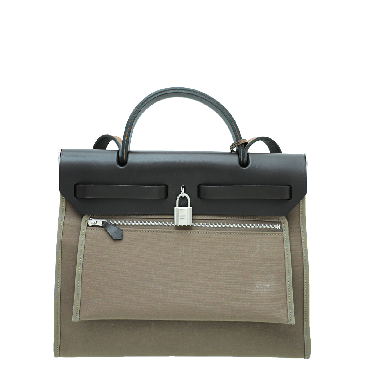 Hermes Bicolor Herbag Vache Hunter Toile PM Bag-Hermes-THE CLOSET