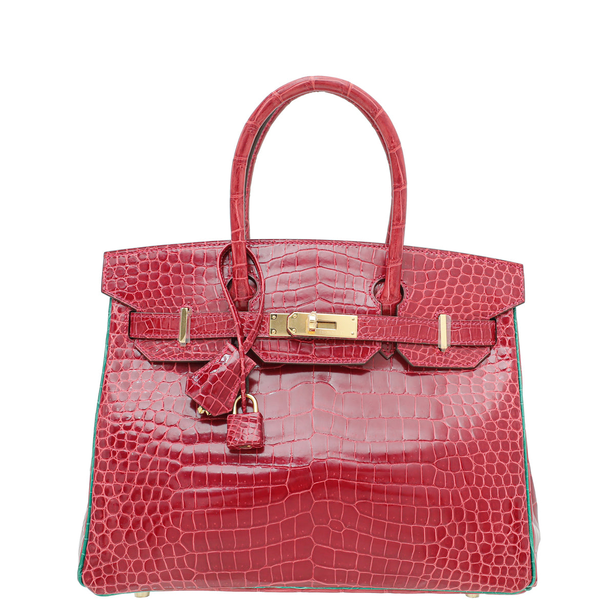 Hermes Bicolor Porosus Crocodile Horseshoe Birkin 30 Bag-Hermes-THE CLOSET