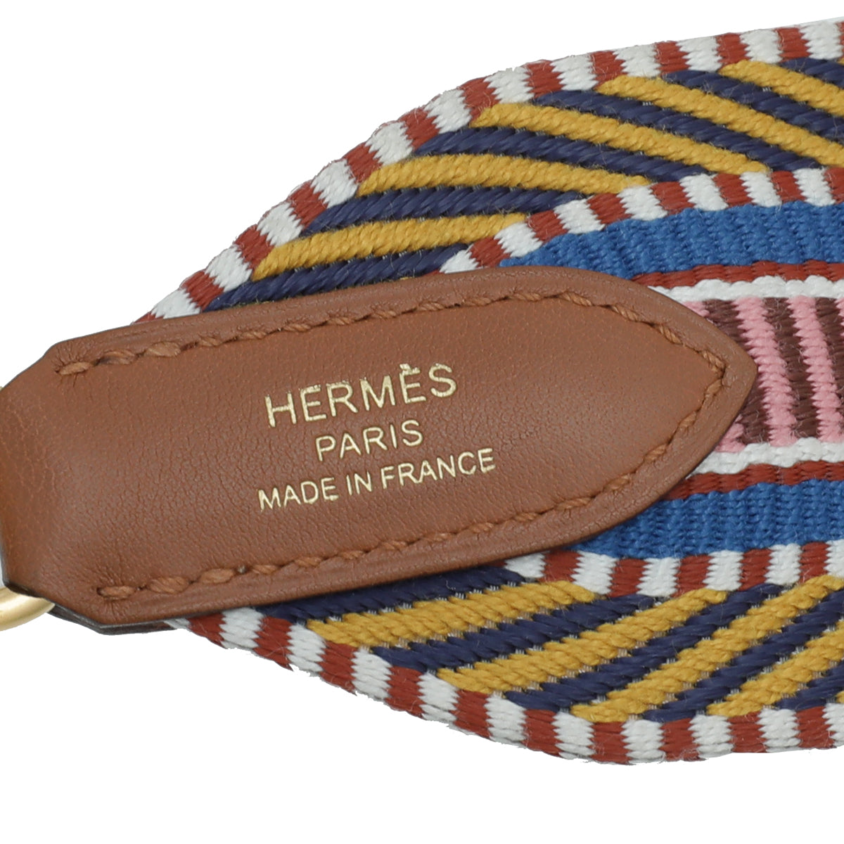Hermes Bicolor Toile Swift 50mm Maxi Sangle Cavale Shoulder Strap
