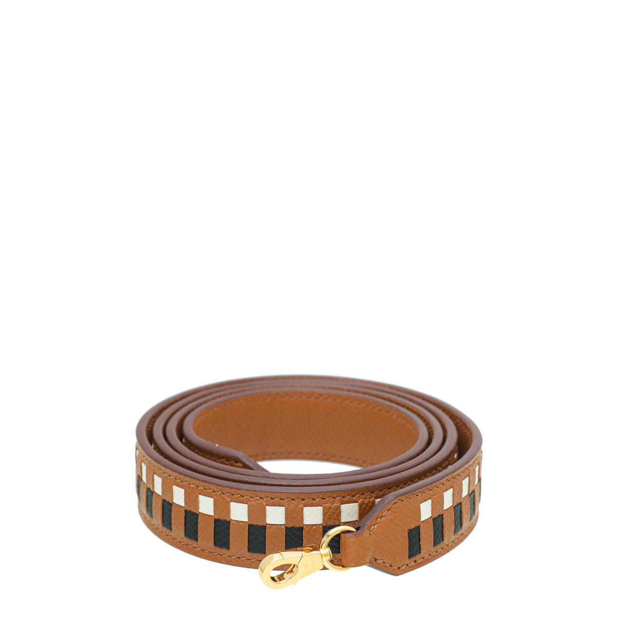 Hermes Gold Tressage Cuir 25mm Bag Strap-Hermes-THE CLOSET