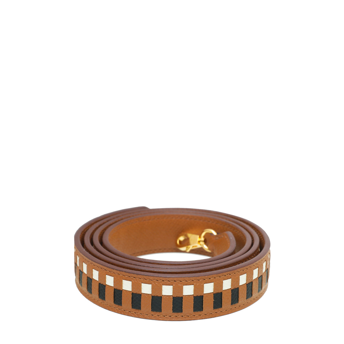 Hermes Gold Tressage Cuir 25mm Bag Strap-Hermes-THE CLOSET