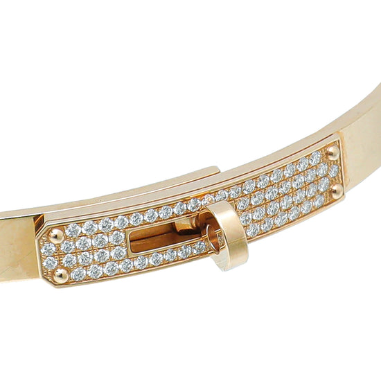 Hermès pre-owned 18kt Rose Gold Chaine D'Ancre Diamond Bracelet - Farfetch