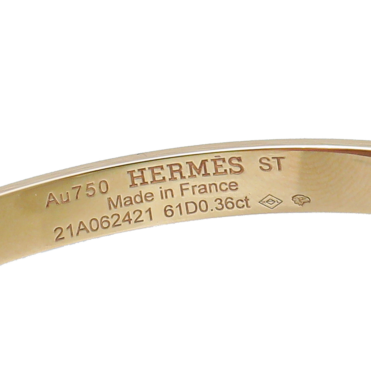Hermes 18K Rose Gold w/61 Diamonds Kelly Bracelet