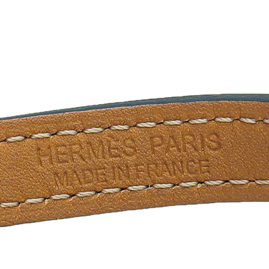 Hermes Black Granville Leather Bracelet