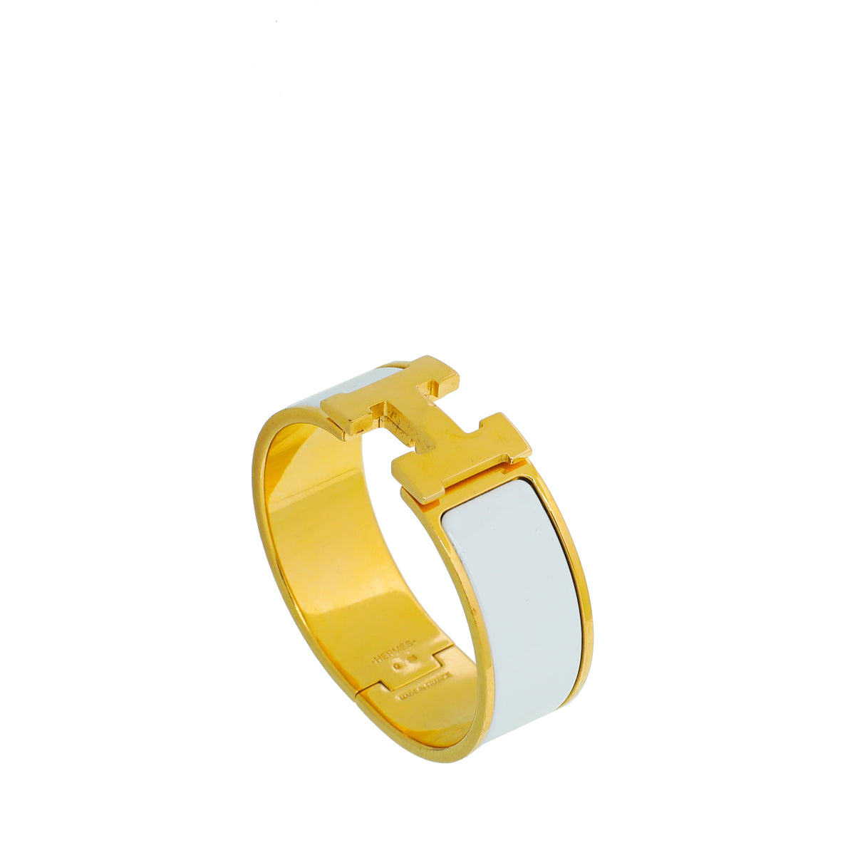 Hermes Blanc Clic Clac PM Bracelet-Hermes-THE CLOSET